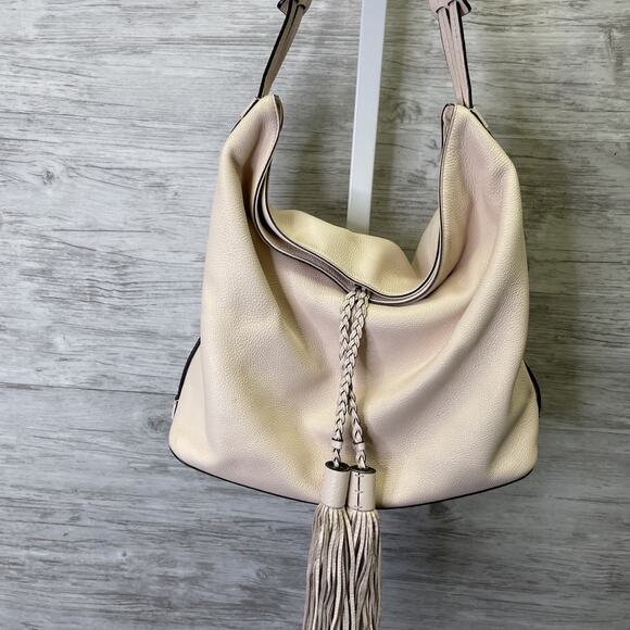 Rebecca Minkoff Isobel‎ Hobo Bag Soft Blush Pink Shoulder Strap Tassel - Picture 2 of 15